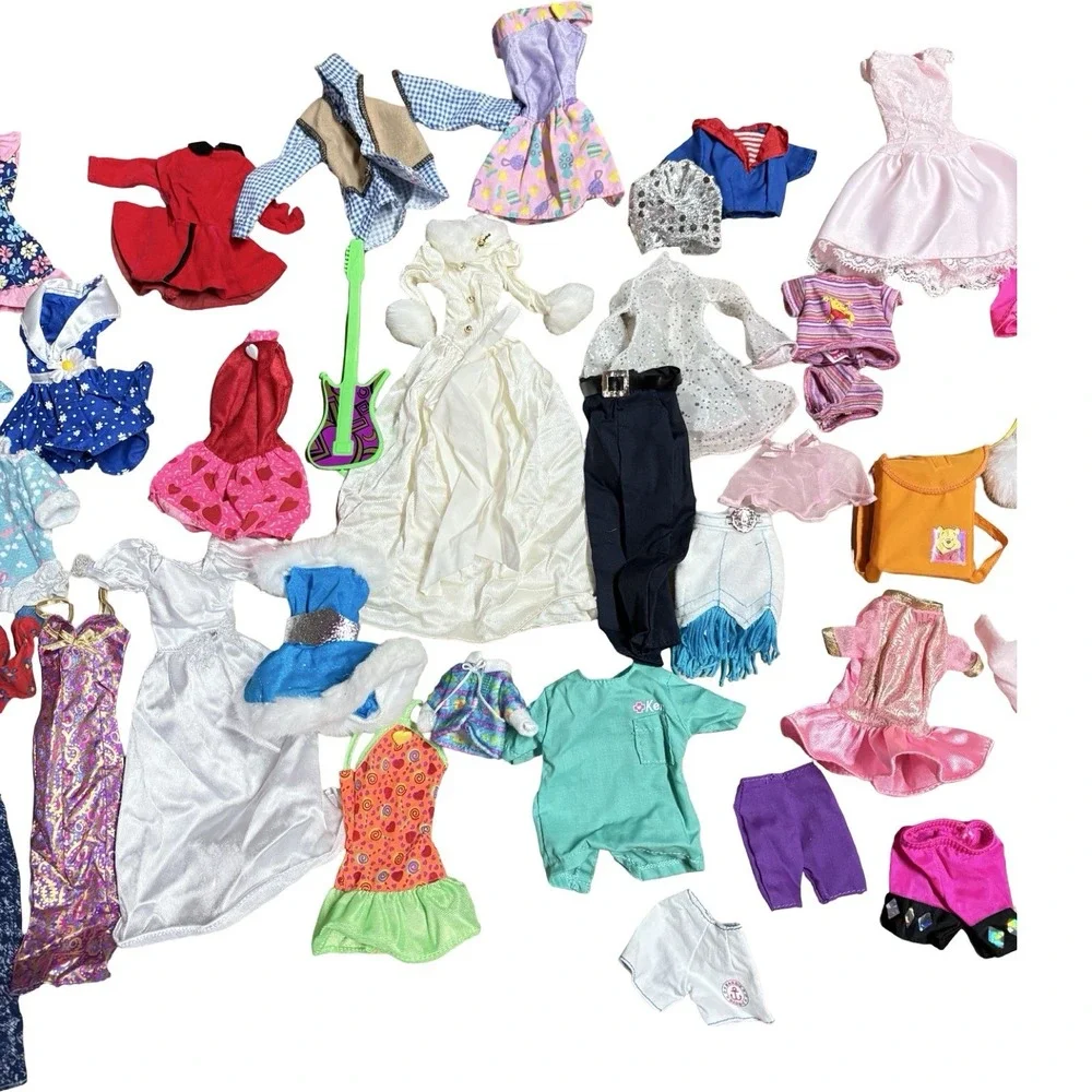 Large Lot of Barbie & Friends Clothing Mostly 90's Era - Stacie Ken Etc Pooh